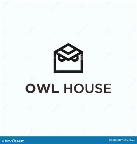 Owl House Logo Design Vector Illustration Stock Vector - Illustration of animal, cute: 252635107