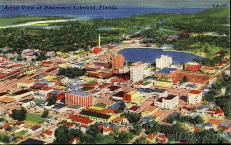 Aerial View Of Downtown Lakeland, FL