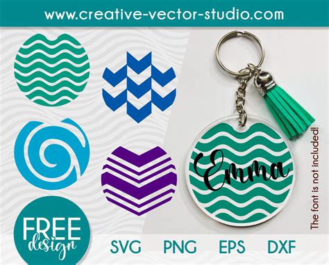 Free Circle Keychain Patterns SVG | Creative Vector Studio