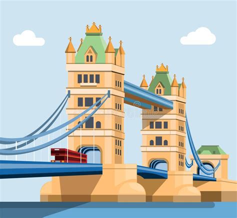 London Tower Bridge Across the River Thames. Famous Landmark Building ...