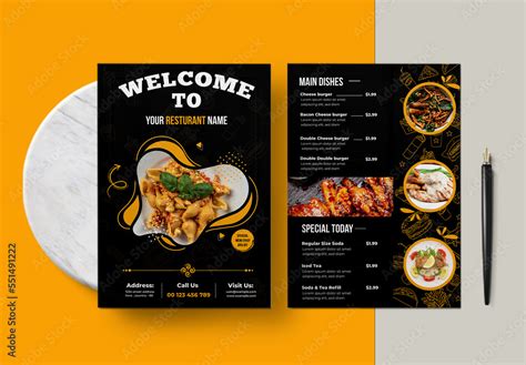 Food Menu Design Template Stock Template | Adobe Stock