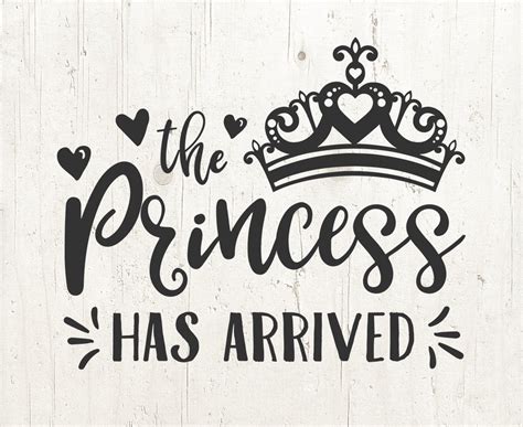 The Princess Has Arrived svg Baby Girl svg Hello World New | Etsy