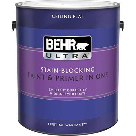 Behr Premium Plus Ultra Stain-Blocking Ceiling Paint & Primer in One, 3 ...