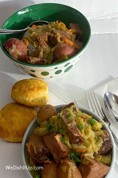 Instant Pot Ham and Cabbage Dinner - We Dish It Up