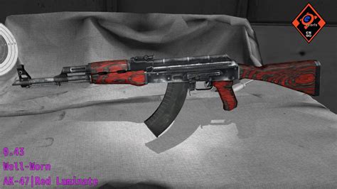 AK-47 Red Laminate - Skin Wear Preview - YouTube