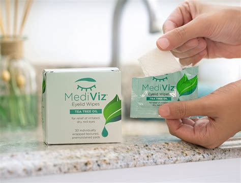 Buy Mediviz Tea Tree Eyelid Wipes - Exfoliating, Purified, Hypoallergenic Eyelid Scrubs That ...