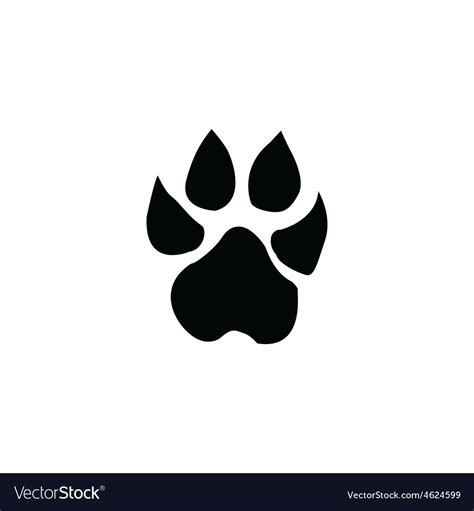 Lion footprint Royalty Free Vector Image - VectorStock