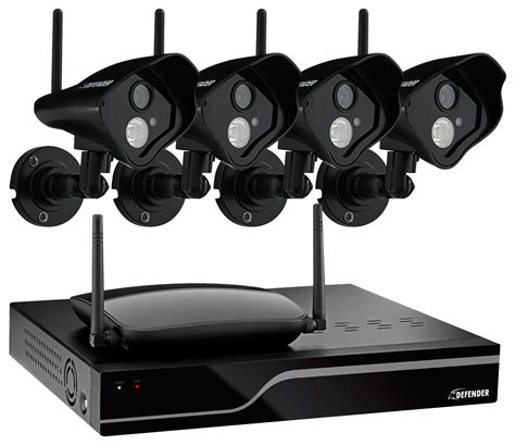 Defender Pro 4-Channel, 4-Camera Indoor/Outdoor Wireless Security ...