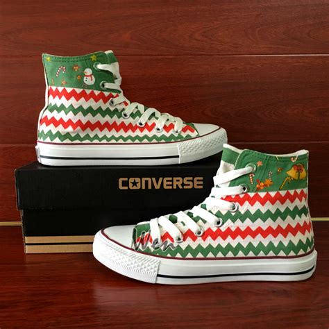 Unique Sneakers Converse Merry Christmas Original Design Hand Painted ...