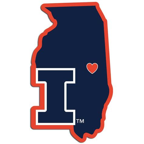 Illinois Fighting Illini Decal Home State Pride Style (With images) | Fighting illini, Illinois ...