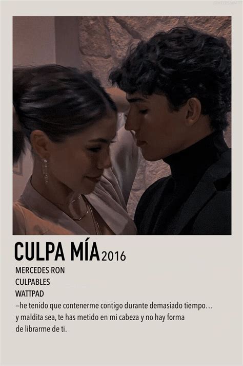 culpa mía-mercedes ron. | Pósteres de libros, Frases bonitas de libros ...