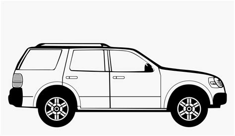 Car Black Car Clip Art Black And White Images Download - Side View Of Car Clipart, HD Png ...