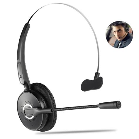 Bluetooth Headset, Wireless Headset with Noise Cancelling Mic, Wireless ...