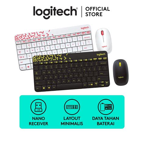 Jual Logitech MK240 Nano Wireless Combo Keyboard Mouse | Shopee Indonesia