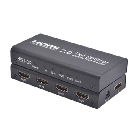 4K/60Hz HDMI 2.0 Splitter – 4 ports – Gold Touch