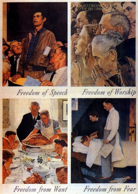 Norman Rockwell's 4 Freedoms Speech and Posters - Bipartisan Cafe