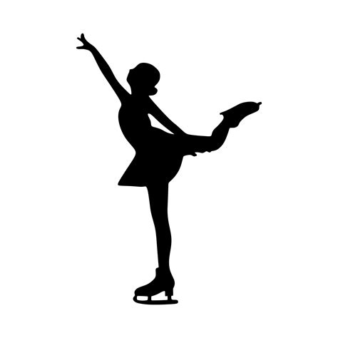 figure skating silhouette on a white background 10778022 Vector Art at Vecteezy