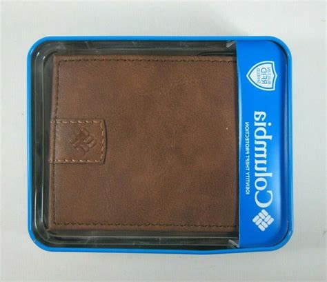 Columbia Mens Bifold Leather RFID Security Wallet 31CP130005