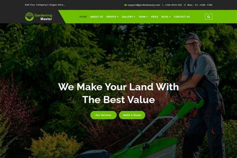 Free Lawn Care Website Templates