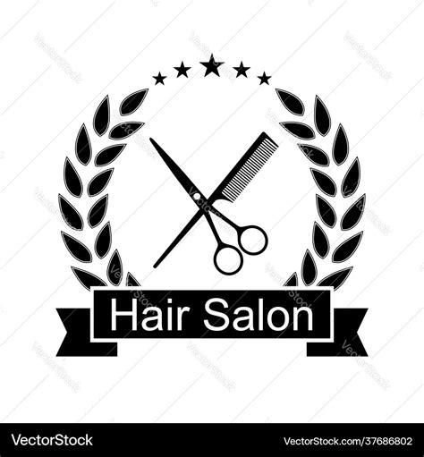 Hair salon logo design Royalty Free Vector Image