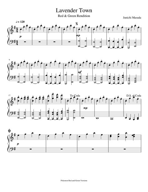 Lavender Town Sheet music for Piano (Solo) | Musescore.com