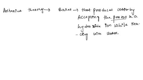 SOLVED: Hydrazine, N2H4(l), is a polyprotic base. Use the Modified Arrhenius Theory to show the ...