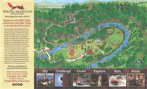 Foxfire Adventure Park Map and Brochure (2023) | ThemeParkBrochures.net