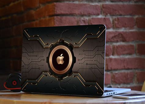 Gold MacBook Skin Abstract MacBook Air Decal Futuristic MacBook Pro ...