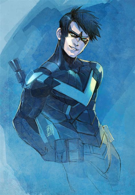 Nightwing doodle. I like the design of Arkham... - Ai-img