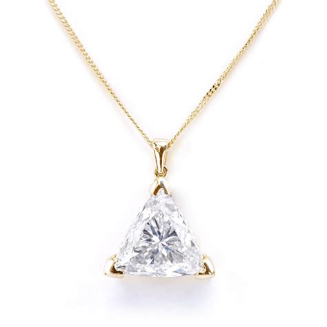 Trilliant Cut Diamond Solitaire Diamond Pendant