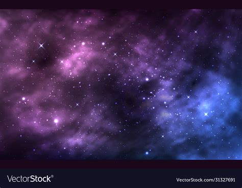 Space background realistic cosmos texture starry Vector Image