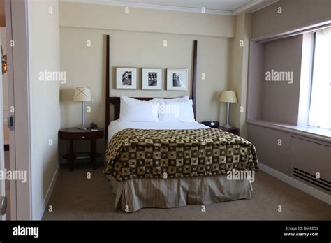 bedroom of suite in Fairmont Queen Elizabeth Hotel, Montreal Stock ...