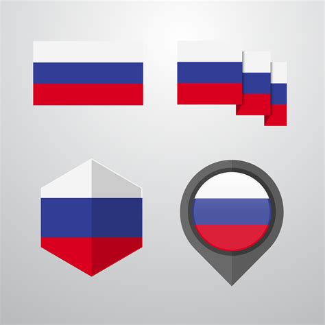 Russia flag design set vector 14230718 Vector Art at Vecteezy