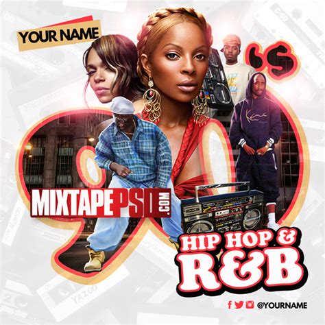 Mixtape Template 90s Hip Hop & RNB - Graphic Design | MIXTAPEPSDS.COM