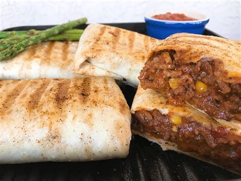 Grilled Beef and Cheese Burritos