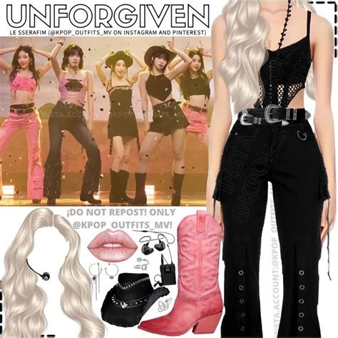 LE SSERAFIM -UNFORGIVEN_ LIVE PERFORMANCE INSPIRED OUTFIT 8/9 (@KPOP_OUTFITS_MV ON INSTAGRAM ...