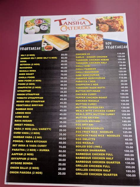 Menu at IRCTC FOOD TRACK COMPLEX, Chennai