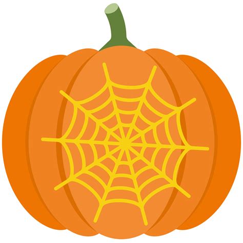 Spider Web Pumpkin Stencil | Free Printable Papercraft Templates