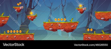 Cartoon isolated floating platform game asset Vector Image