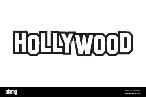 hollywood wordmark logo design vector Stock Vector Image & Art - Alamy