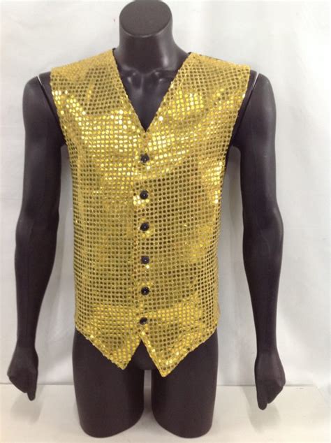 Men's Waistcoat Gold Vest - Costume Wonderland