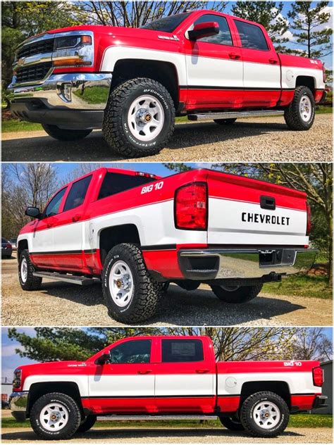 Red and White Two Tone, Chevy Silverado | Chevrolet trucks, Chevy ...