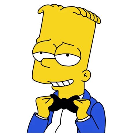 Bart Simpson Tuxedo and Bow Tie - Sticker Mania