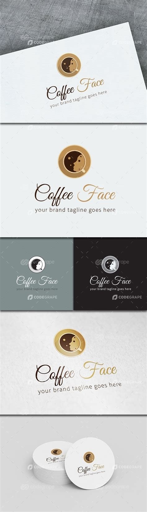 Coffee Face Logo Template - Prints | CodeGrape