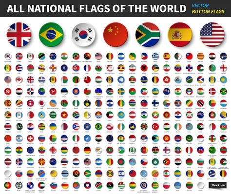 Individual Country Flags With Names