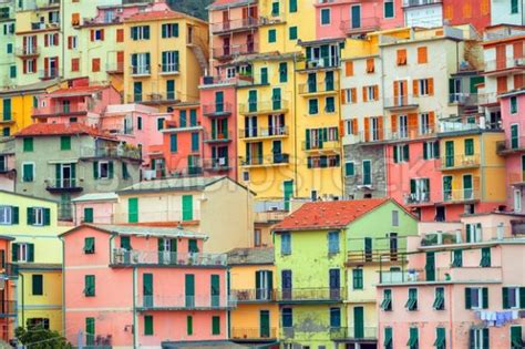 Traditional italian colorful houses, Cinque Terre, Italy - GlobePhotos ...