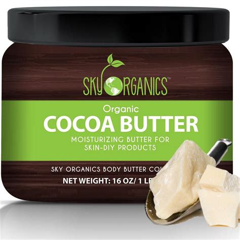 Organic Cocoa Butter - Raw Cocoa Butter by Sky Organics | Butters | Cocoa butter, Raw cocoa ...