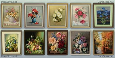 Paintings Set (for The Sims 4) | DaraSims.net | Sims 4, Sims, Sims 4 cc ...