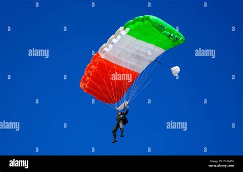 Indian Army Parachute Regiment Soldier on Parachutes of India flag color Stock Photo - Alamy