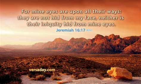 Jeremiah 16:17 - Verse for November 24